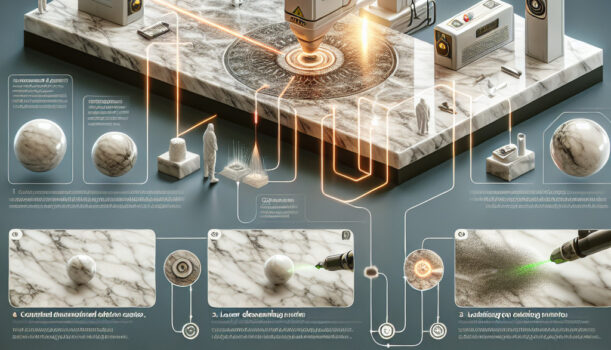 Laser cleaning for removing contaminants from marble surfaces